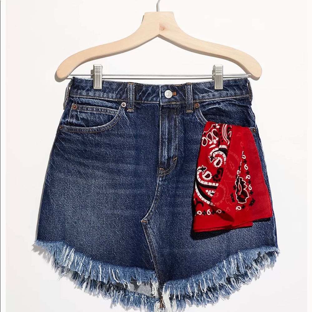 Free People denim skirt